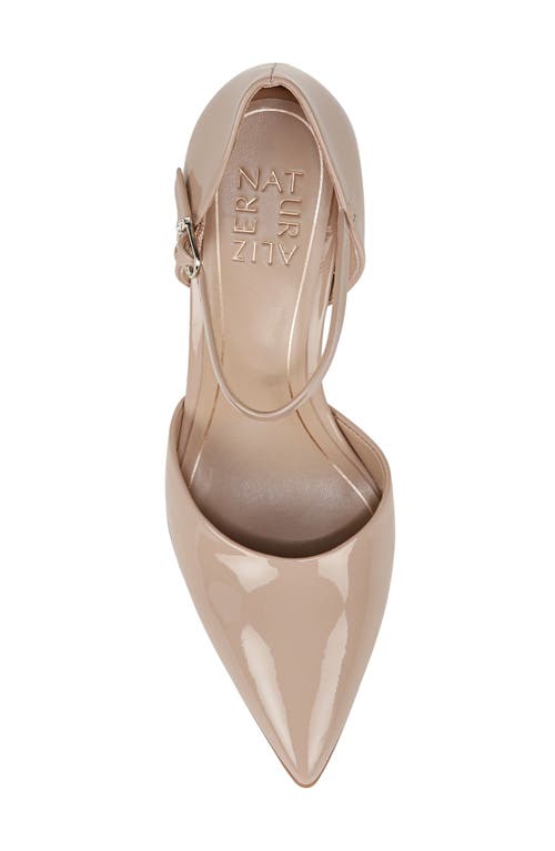 Naturalizer Amber Ankle Strap Pointed Toe Pump In Vintage Mauve Patent Leather