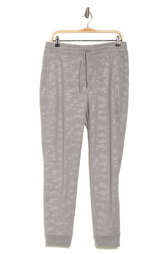 90 Degree By Reflex Camo Print Brushed Joggers In Heather Grey