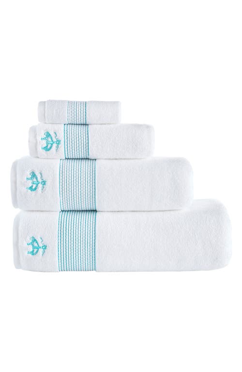 BROOKS BROTHERS BROOKS BROTHERS 4-PIECE ROBE STRIPE COTTON TOWEL SET 