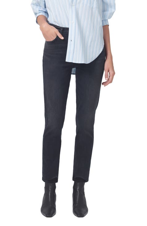 Womens Black Straight Leg Jeans Nordstrom