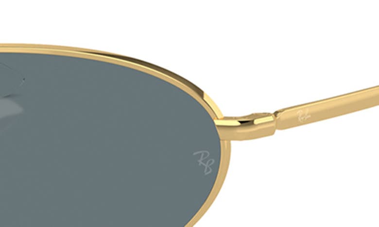 Ray Ban 59mm Polarized Oval Sunglasses In Gold Flash