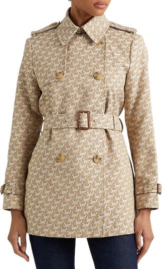 monogram belted trench
