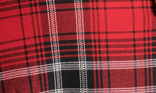 Shop Steve Madden Joss Plaid Handkerchief Hem Miniskirt In Red