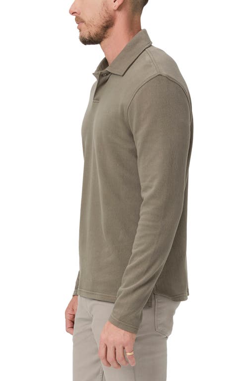 Shop Paige Hammond Long Sleeve Polo In Cedar Forest