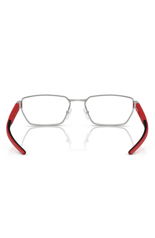 Scuderia Ferrari X 55mm Irregular Optical Glasses In Silver