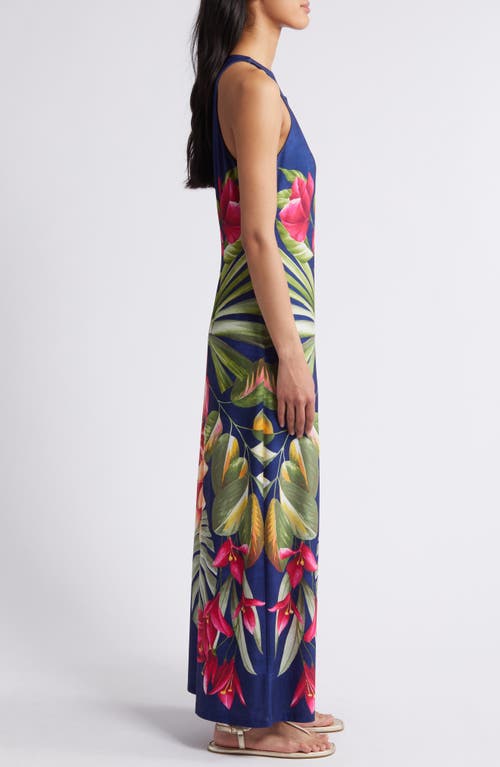 Shop Tommy Bahama Jasmina La Botanica Floral Maxi Dress In Island Navy