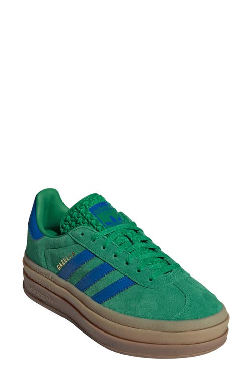 Shop Adidas Originals Adidas Gazelle Bold Platform Sneaker In Green/green/green