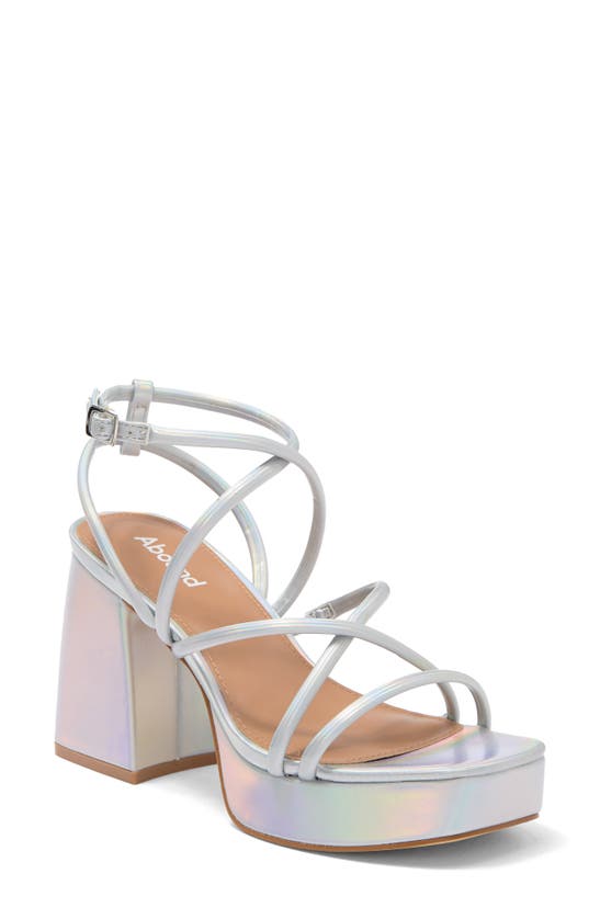 Abound Tiffanee Strappy Block Heel Sandal In Silver Metallic