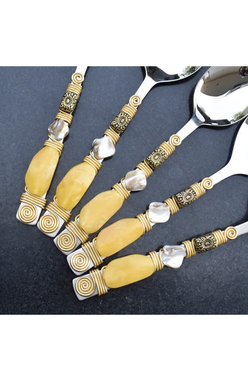 Tiramisu 6-piece Serving Spoons In Yellow