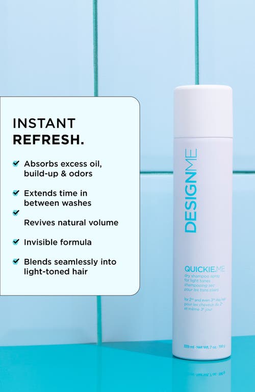 Design.me Designme Quickie.me Dry Shampoo For Light Tones In Blonde