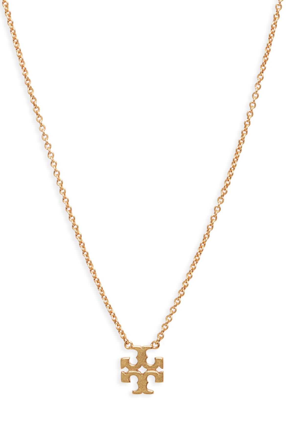 Tory burch logo charm necklace Clearance