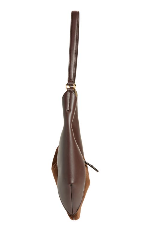 Shop Ree Projects Large Riva Suede & Leather Hobo Bag In Mocha