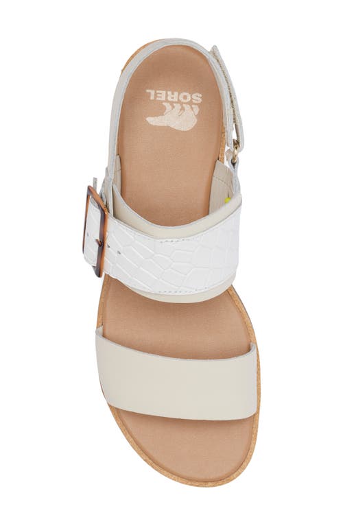 Sorel Ella Iii Slingback Sandal In Chalk/gum 2