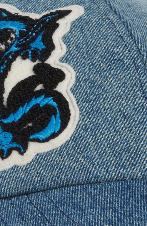 Off-white Denim Baseball Cap In Vintage Blue