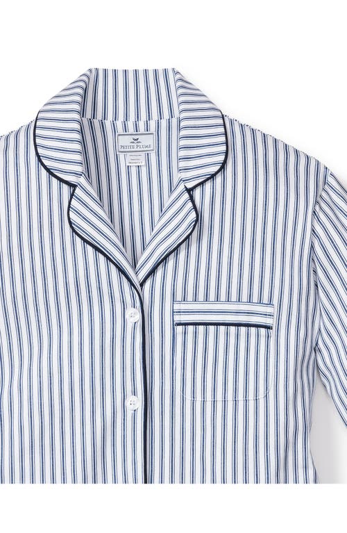 PETITE PLUME PETITE PLUME FRENCH TICKING STRIPE COTTON PAJAMAS 