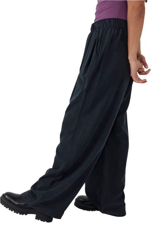 Shop Free People Nothin' To Say Wide Leg Pants In Black