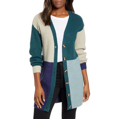 Ceny Colorblock Long Cardigan, None