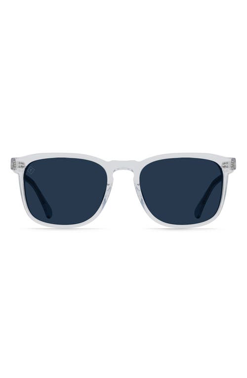 Wiley Polarized Square Sunglasses in Crystal Clear/Polar Blue