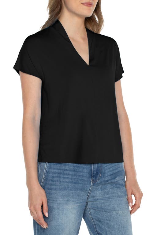 Liverpool Los Angeles V-Neck Short Sleeve Top at Nordstrom,