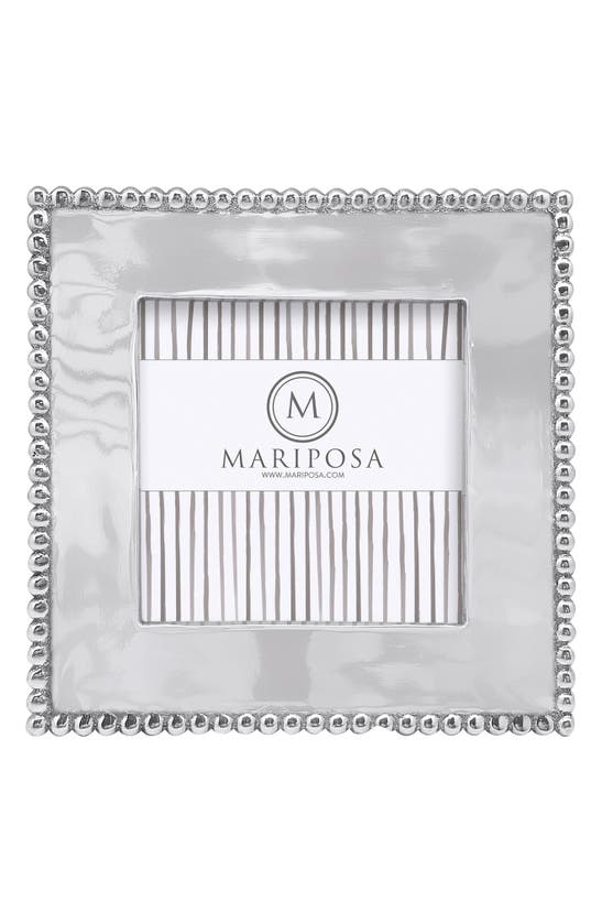Mariposa Beaded Recycled Aluminum Picture Frame In Silver