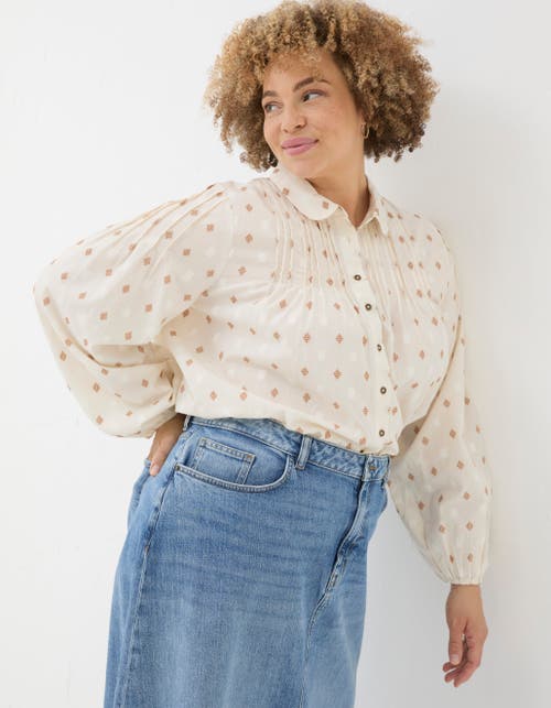 Shop Fatface Plus Size Elsie Dobby Blouse In Ivory