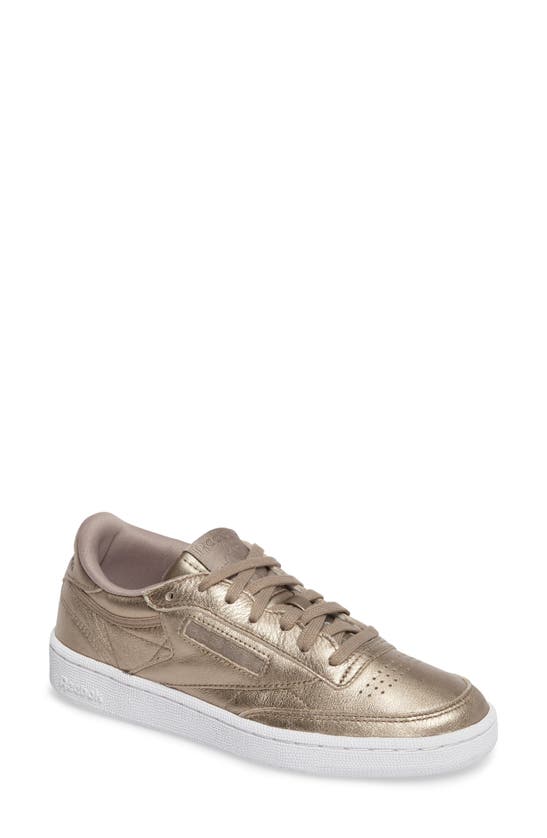 Reebok Club C 85 Sneaker In Grey Gold/ White Pearl