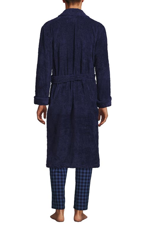 LANDS' END LANDS' END CALF LENGTH TURKISH TERRY ROBE