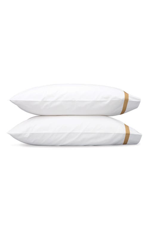 Matouk Lowell 600 Thread Count Set of 2 Pillowcases in Bronze at Nordstrom
