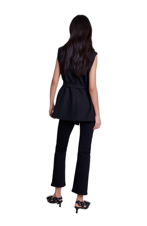 Maje Sleeveless Suit Jacket In Black