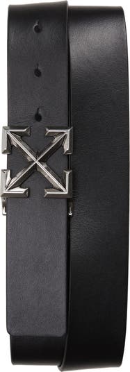 Off-White Abbey Stone Diagonal Arrow Buckle Leather Belt - ShopStyle