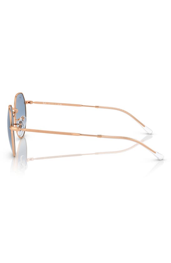 Ray Ban Jack 55mm Irregular Sunglasses In Rose Gold