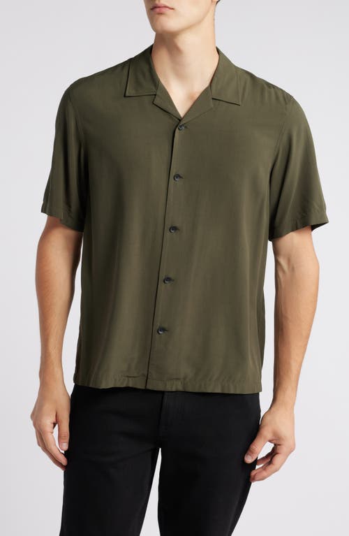 Shop Rag & Bone Avery Solid Camp Shirt In Forest