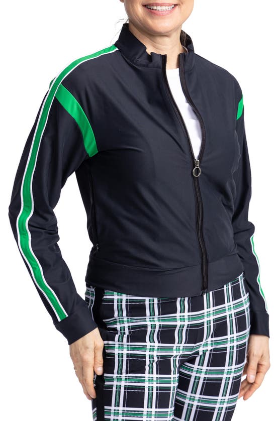 Shop Kinona Warm-up Golf Jacket In Black