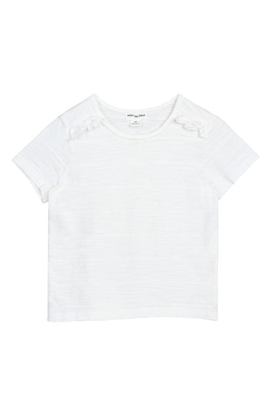 Miles The Label Kids' Organic Cotton Slub Jersey T-shirt In Off White