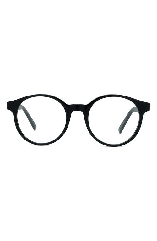 30MontaigneMiniO R2I 50mm Optical Glasses in Shiny Black/Clear