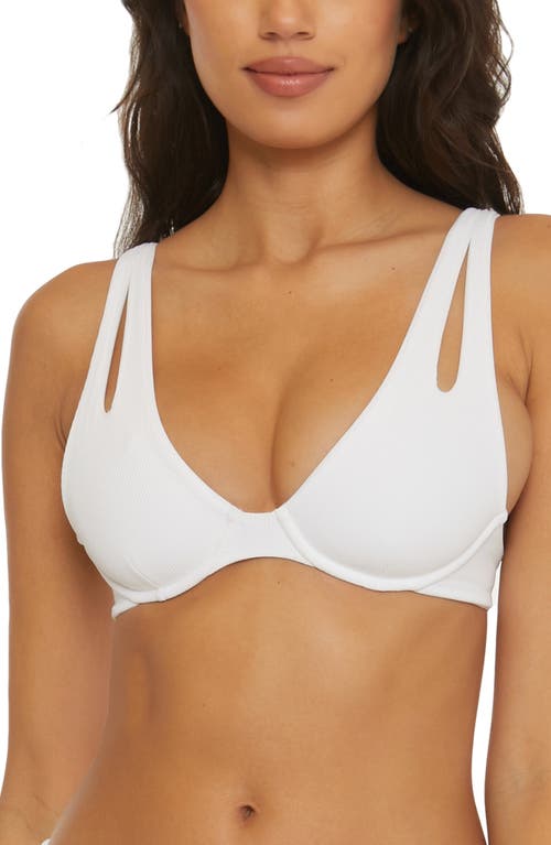 Modern Edge Underwire Bikini Top in White