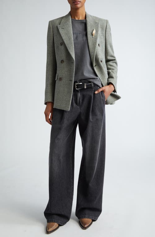 Shop Golden Goose Journey Glen Plaid Shetland Wool Blazer In Kalamata