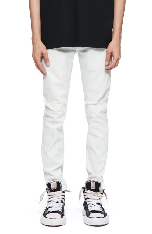Purple Brand Blowout Ripped Skinny Jeans In White