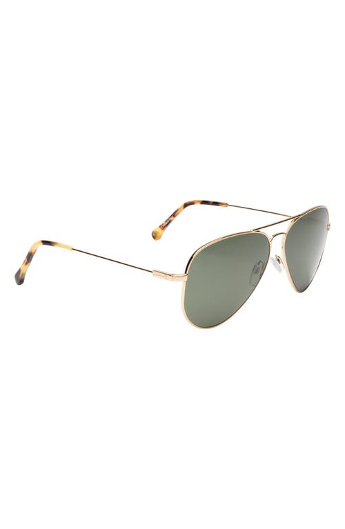 Shop Electric Av1 Xl 51mm Polarized Aviator Sunglasses In Shiny Gold/grey Polar