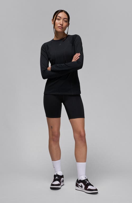 Shop Jordan Sport Double Threat Long Sleeve Top In Black/off Noir