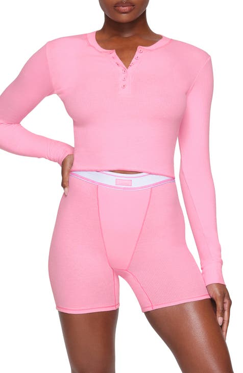 Olivia Mark – Ribbed Zip Cutout Crop Top and Pants Set