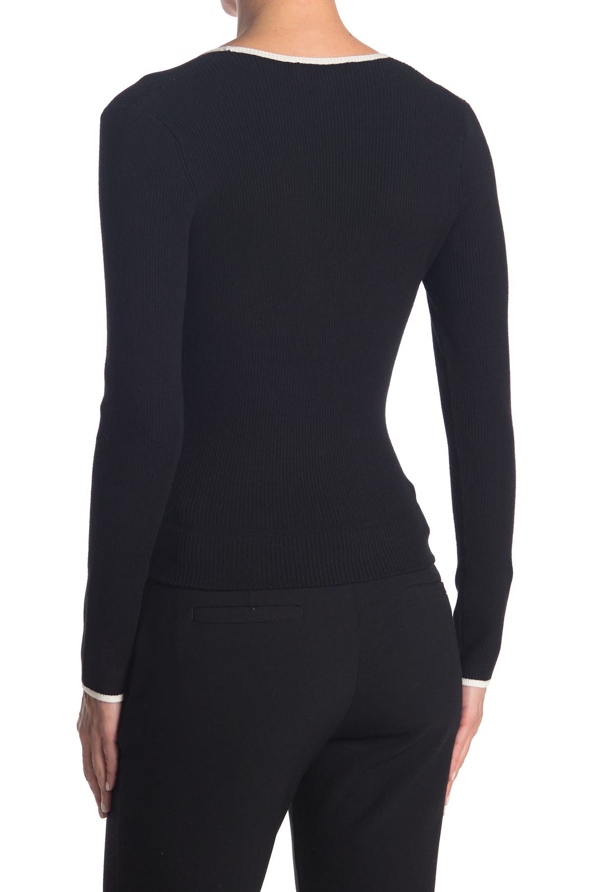 Laundry By Shelli Segal Wrap Ribbed Sweater Nordstrom Rack