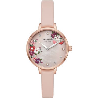 Kate Spade New York Metro Leather Strap Watch,