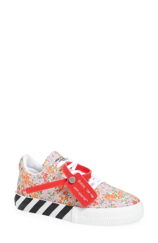 Off-white Kids' Vulcanized Low Top Sneaker In Pink Multicolor
