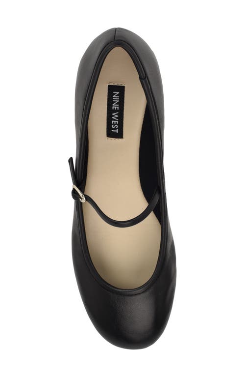 Shop Nine West Classik Mary Jane Flat In Black