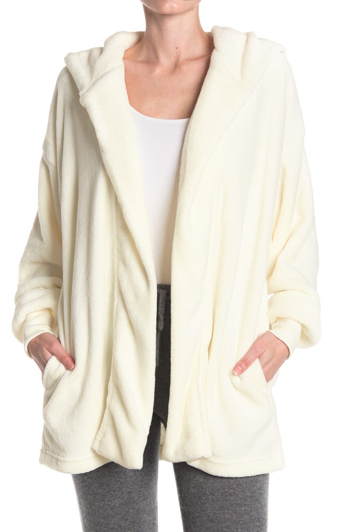 fleece lounge cardigan