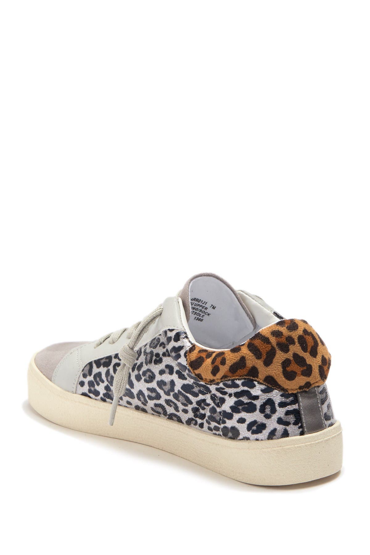 leopard lace up sneakers