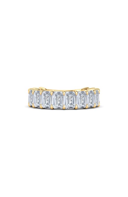 Shop Hautecarat Emerald Cut Lab Created Diamond Eternity Ring In Yellow Gold