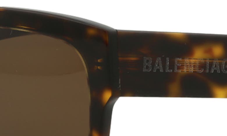 Balenciaga 55mm Rectangle Sunglasses In Havana Havana Brown