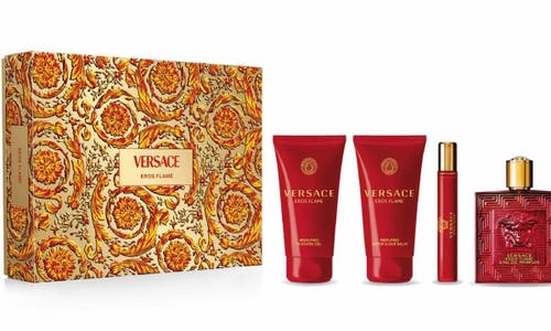 Shop Versace Eros Flame 4-piece Fragrance Gift Set $195 Value In No Color